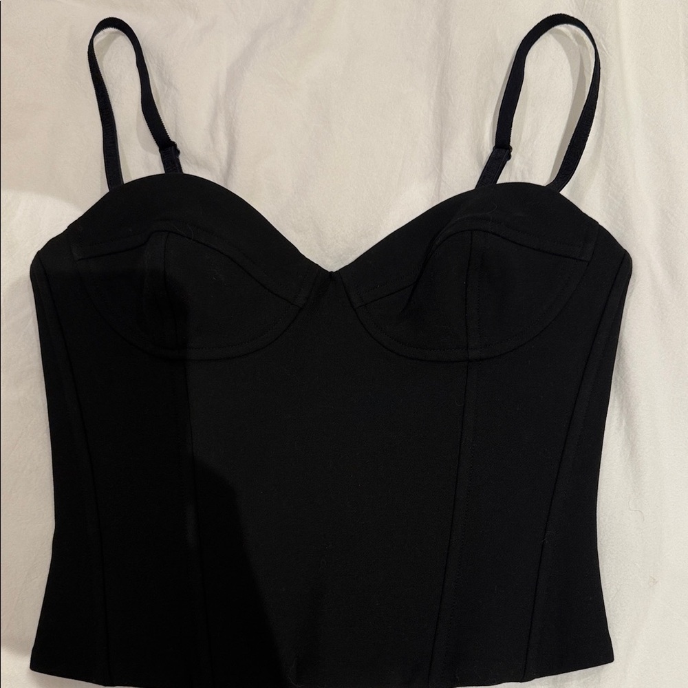 WILFRED Aritzia Elegant Black Bustier brand new. Never worn.